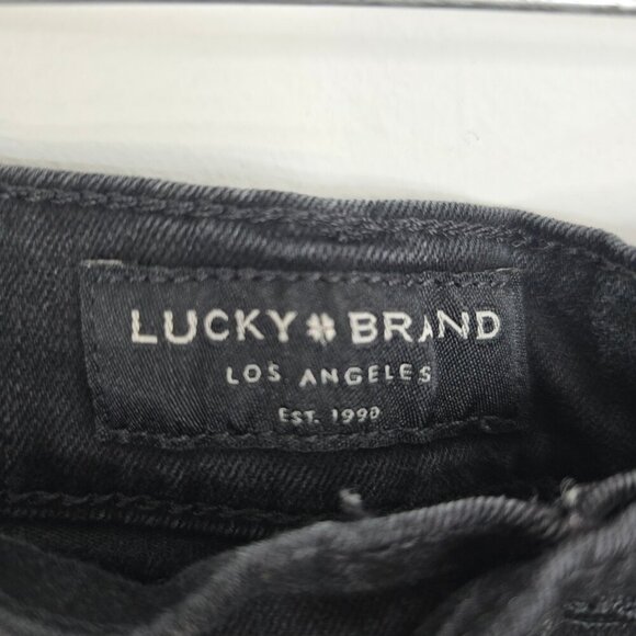 Lucky Brand Black Vintage Straight Denim Jeans Hemmed 38 x 30 - Picture 5 of 10